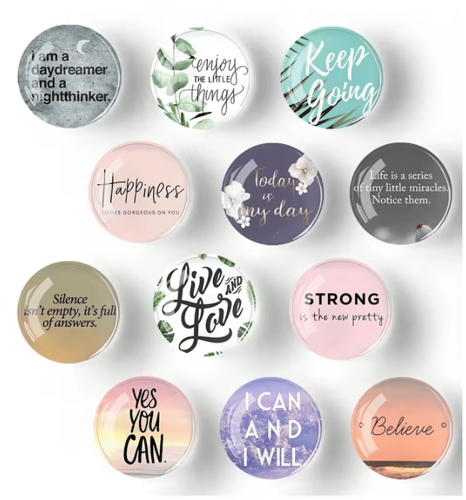 Set de 4 Imanes Decorativos Frases