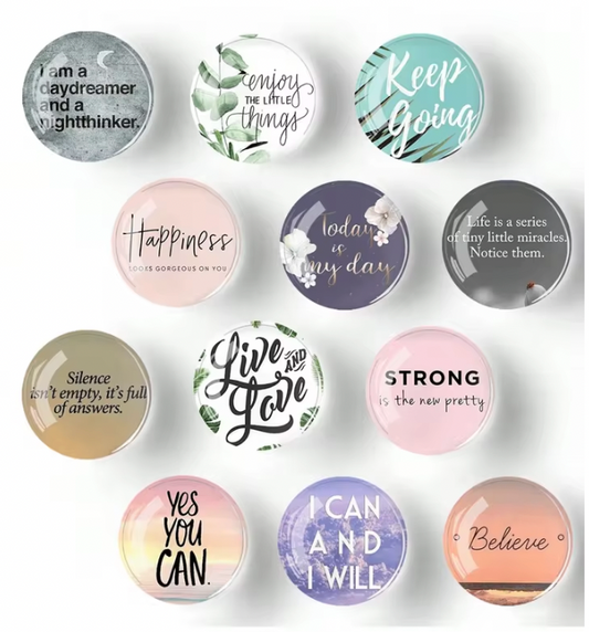 Set de 4 Imanes Decorativos Frases